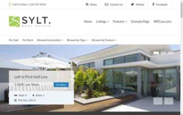WPCasa Sylt (screenshot desktop)