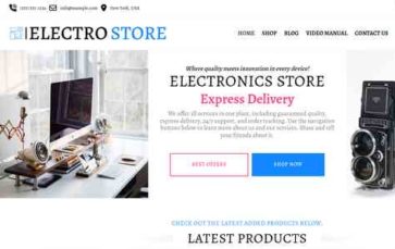 Electronics Store: Electro (screenshot desktop)