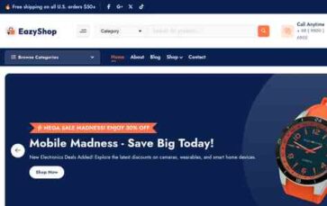 EazyShop (screenshot desktop)