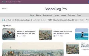 SpeedBlog Pro (screenshot desktop)