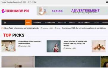 TrendingNews Pro (screenshot desktop)