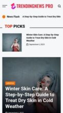 TrendingNews Pro (screenshot mobile)