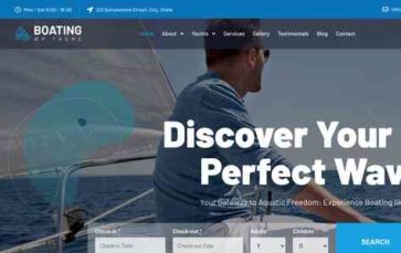 Screenshot Desktop Boating (WpMania) (screenshot desktop)