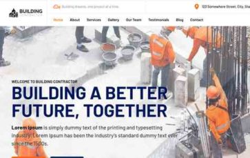 Screenshot Desktop Building Contractor (WpMania) (screenshot desktop)