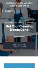 Screenshot Mobile Cleaning Service (screenshot mobile)