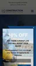 Screenshot Mobile Construction (WpMania) - (screenshot mobile)
