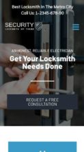 Security Locksmith (screenshot mobile)