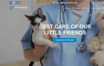Veterinary Clinic (WpMania) - (screenshot desktop)