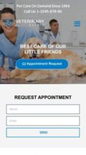 Veterinary Clinic (WpMania) - (screenshot mobile)